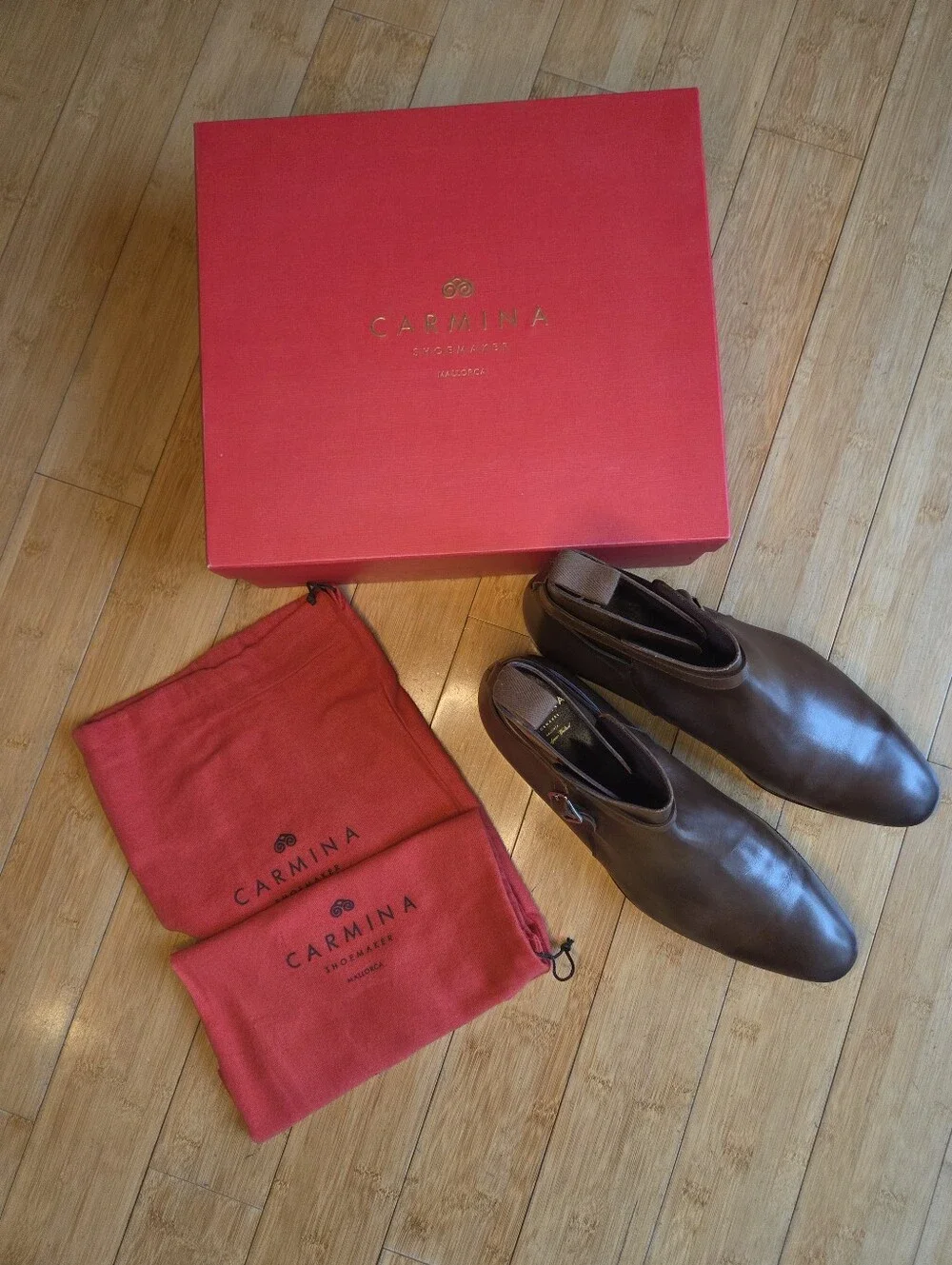 Carmina Jodhpur Brown Leather Ankle Boots for Men